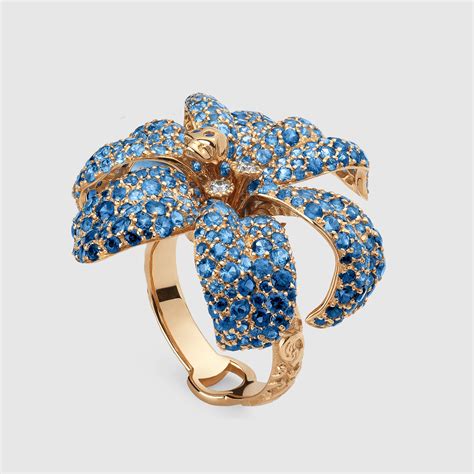 gucci flower bag ringstones|gucci floral ring.